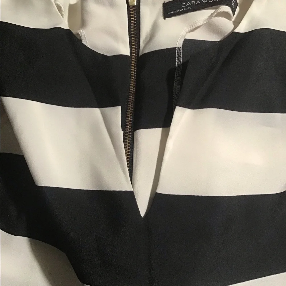 Zara striped puff sleeve top